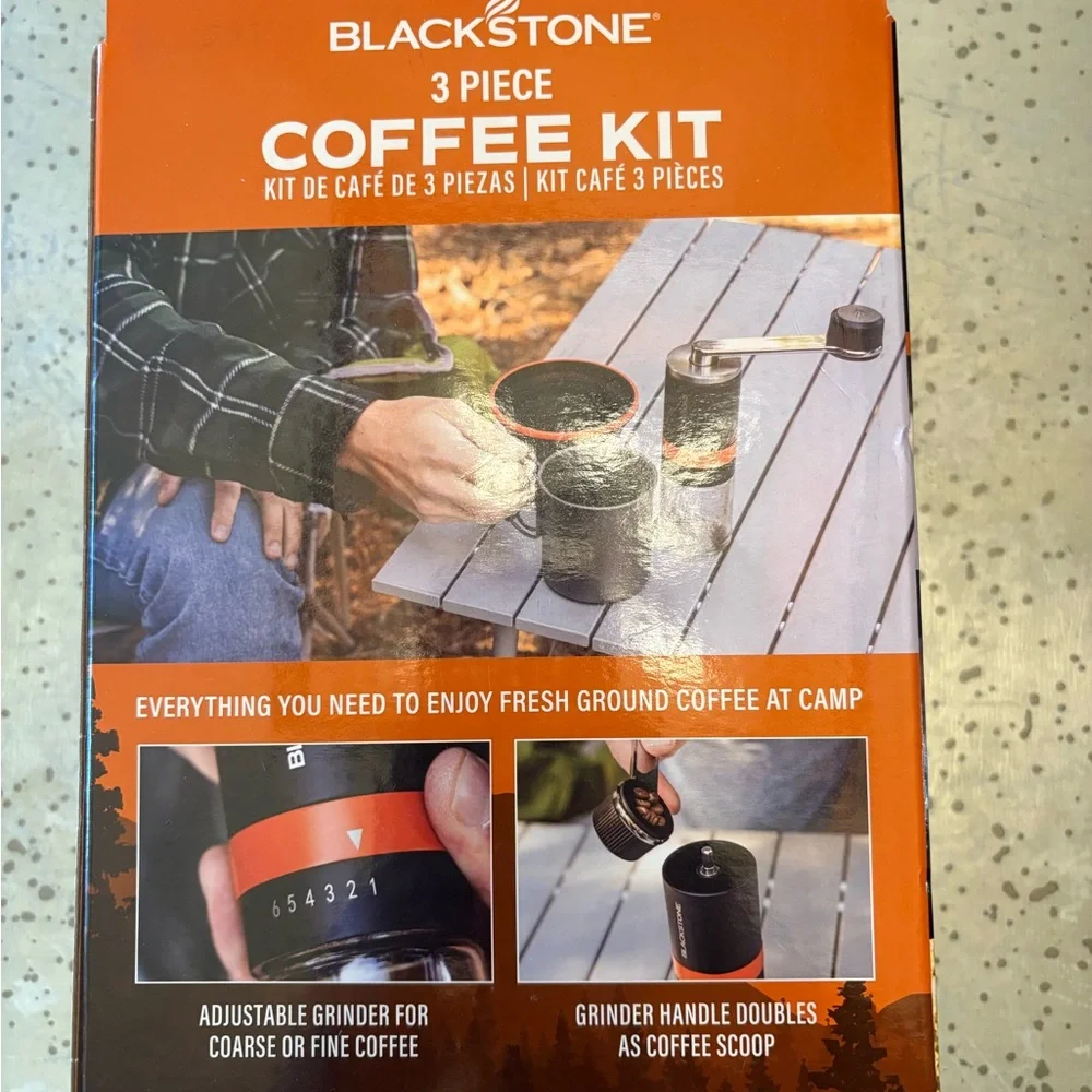 Blackstone Coffee Kit 3 Piece Set Camping Pour Over Grinder Mug Outdoor Gear